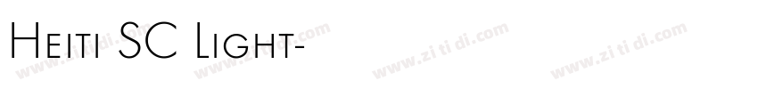 Heiti SC Light字体转换